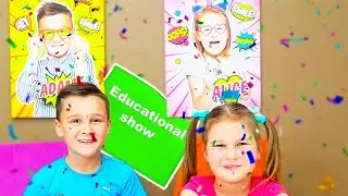 Learn and Play show with Dad | Адам и Алиса в образовательном шоу для детей