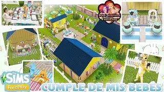 FIESTA DE MIS BEBÉS 🐇​💙​​🎉​🪅​ deco + #simslife | The Sims FreePlay | Cc Simmer 💜​