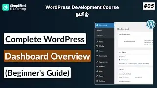 WordPress Dashboard Overview in Tamil | WordPress Development Tutorial in Tamil | #05