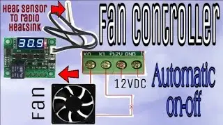 Fan controller automatic on-off with temperature sensor