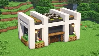 How to Build a Small Modern House in Minecraft #35 - Minecraft Builds