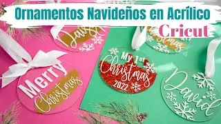 Como Personalizar Ornamentos Navideños en Acrílico con CRICUT | Personalizando Círculos de Acrílico