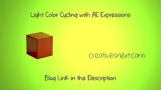 Color Cycling Light by using After Effects Expressions with Lights