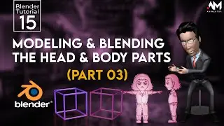 Modeling Head & Body Parts in Blender-Modeling Series 2| Blender | Part 03 | Tutorial 15 |Urdu&Hindi