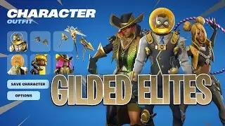 Fortnite Gilded Elites Pack Showcased! (Goldfish Midas)