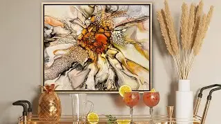 411. Art With A Hairdryer! So Pretty! /SpinArt /Deconstructed Bloom / tlp pigments