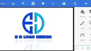How to make a E C logo deaign on pixellab,, 3D logo design Android phon,, MD EDITING