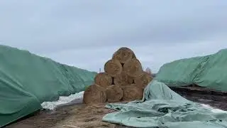 Применение материала Флис для укрытия сена (отзыв клиента)