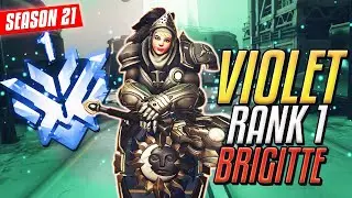 RANK #1 Brigitte 'VIOLET' Gameplay [ OVERWATCH SEASON 21 ]