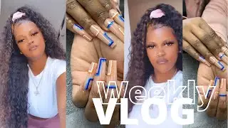 WEEKLY VLOG | I GOT MY 1ST YOUTUBE CHECK & CELEBRATING | NEW NAILS