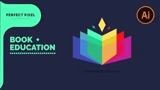 Book + Education Logo Design In Adobe Illustrator CC