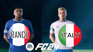 Italy vs France UEFA Nations League EA FC 24+Full Match PS4 Pro| Fullhd 60 FPS |