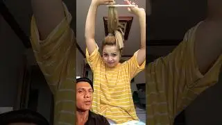 Easy short hair styles funny 😜#comedy #shorts #hairstyle #razikreact