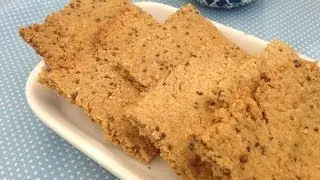 Oatmeal crackers with olive oil and seeds