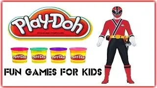 Red Power Ranger - Play Doh - How to Make Power Ranger Play Dough