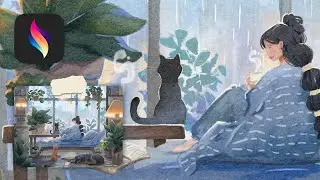 Cozy Rainy Evening at Home ✨ Procreate Dreams Animation