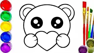 Bolalar uchun oson rasm chizish | Draw a teddy-bear for kids | Рисование медвежонок