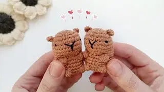 Вязаная капибара🤎 Брелок крючком🧶 