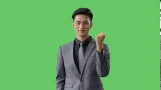 4k green screen synthetic keying image of business men in suits cheering and encouraging