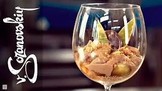 Banana-chocolate terrine - French dessert in a glass of Emmanuel Amon