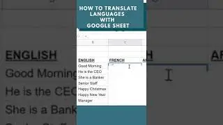 How To Translate Languages with Google Sheet 