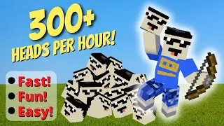 Simple and Powerful Player Head Farm - 5 MIN Build - 300+ Heads Per Hour - Low Cost