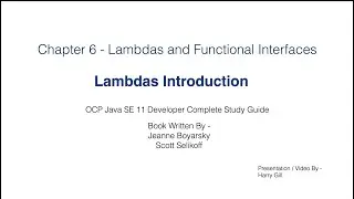 Lambda Part 01 - Introduction to Lambdas in Java -  JavaCertification 1Z0-819