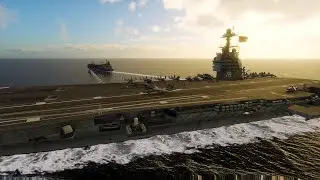 X-PLANE 12 CARRIER LANDING WAS GOOD BUT ALMOST SHIPS COLLISION  BETWEEN MILITARY AND CARGO