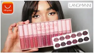 Langmanni 12 Set Liquid Lipsticks | Aliexpress Review