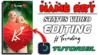Instagram Trending Reels Name Art video Editing | Reels heart name art status video editing Mizi