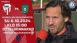 GBK - Tampere United su 6.10.2024 |  Ykkösen nousukarsinnan otteluennakko