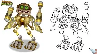 How to draw Air Wubbox (Epic Wubbox from Air Island) from My Singing Monsters step by step