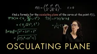 Example finding the osculating plane and TNB, Multivariable Calculus