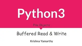 Python3 -- 46. Buffered Read & Write