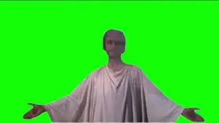 Jesus Blessing - raise hand - Green Screen