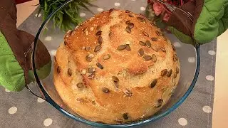 The easiest bread in the world without kneading in the oven. Very simple bread!