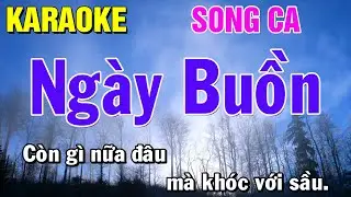 Ngày Buồn Karaoke Song Ca | Thái Tài