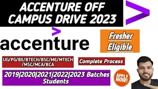Accenture Off Campus drive 2023|Accenture Jobs for Freshers| Accenture Recruitment Process 2023
