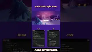 Animated Login Form with Html Css  🤩 