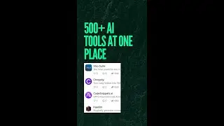 AI Tools! ChatGpt! 500 AI Tools at One Place! 500 AI Tools That Will Change Your Life!