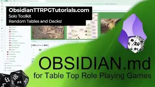 Obsidian - Solo RPG Toolkit
