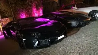 DARK KNIGHTS! Lamborghini Aventador LP700-4 combo - Loud V12 Sounds!