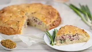 Пирог с ветчиной и картофелем