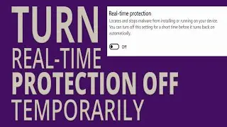 How to Turn Off Real Time Protection in Windows 10 #computer #windows10