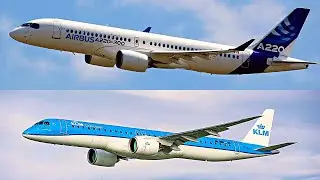 Airbus A220 300 vs Embraer E195 E2 | FULL COMPARISON