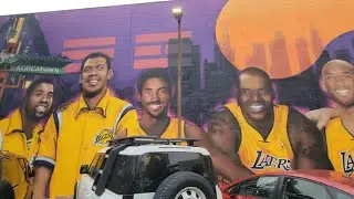 New Lakers Mural in Koreatown Location #lakers #mural #koreatown #kobe #lebronjames #shaq #kareem