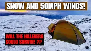 ❄️‼️ BRUTAL SOLO WILDCAMP IN HILLEBERG SOULO | 50MPH WINDS