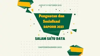 Penguatan dan Sosialisasi Aplikasi Dapodik 2023