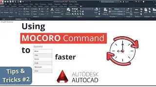 how to use MOCORO command in autocad || 