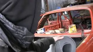 Mercedes restoration w123 видео 79 купил заднее стекло,колпаки  и шумовку, сборка после покраски
